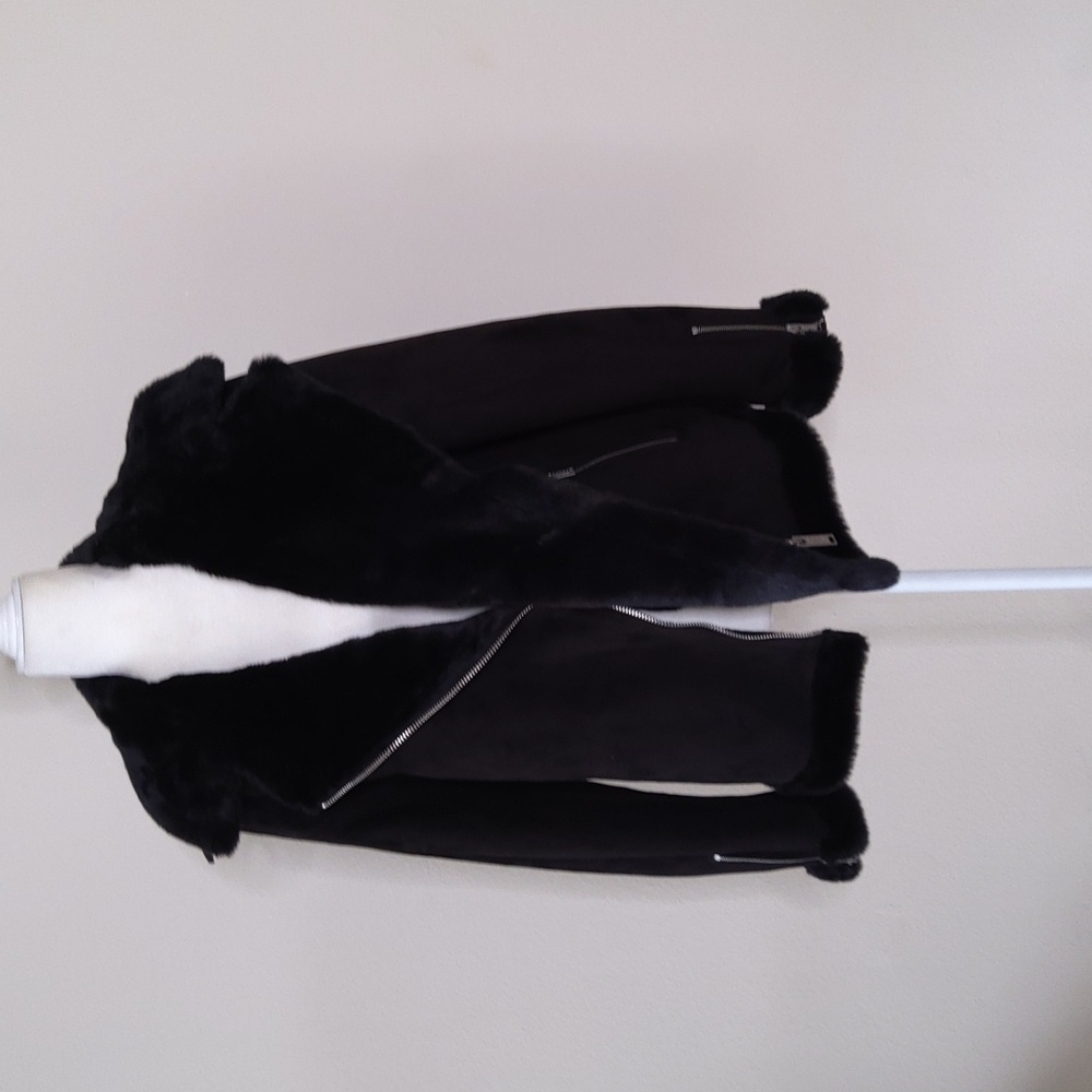 Faux Fur Lined Suede Aviator